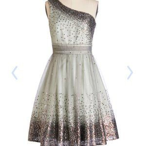 NWT Modcloth 'Starlight Hearted' one-shoulder cocktail dress in Mint, sz 22